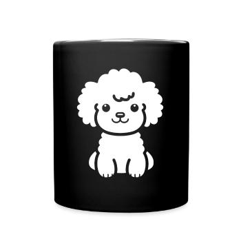 Humor Dog Small Poodle - Full Colour Mug - black - Front