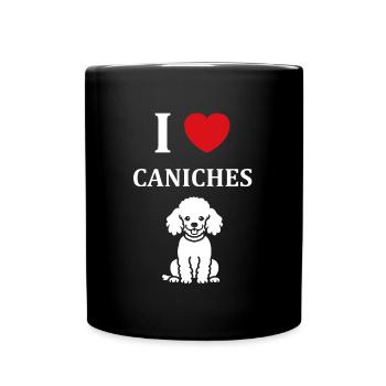 Humour chien petit caniche - Mug uni - noir - Devant
