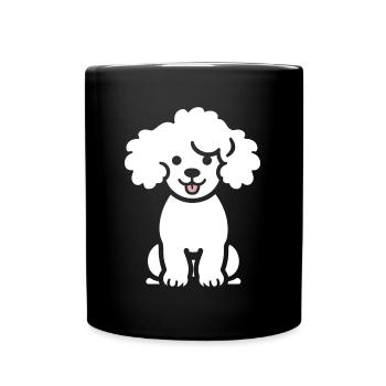 Humour chien petit caniche - Mug uni - noir - Devant