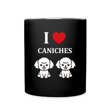 Humour chien petit caniche - Mug uni - noir - Devant