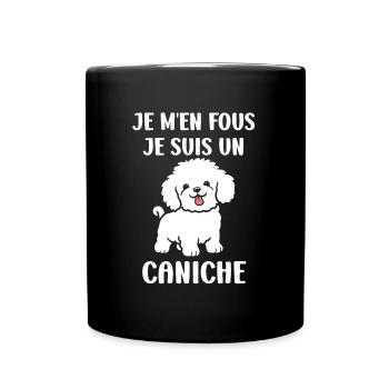 Humour chien petit caniche - Mug uni - noir - Devant