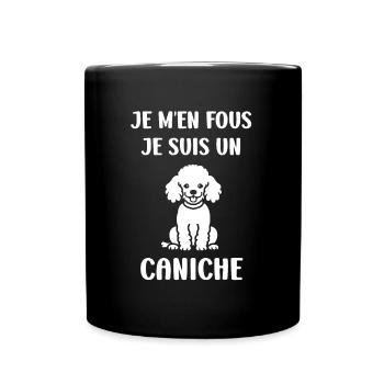 Humour chien petit caniche - Mug uni - noir - Devant