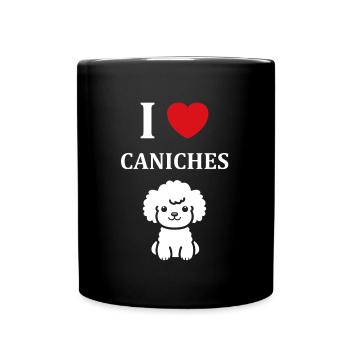 Humour chien petit caniche - Mug uni - noir - Devant