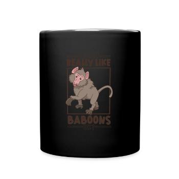 I love baboons - Baboon - Full Colour Mug - black - Front