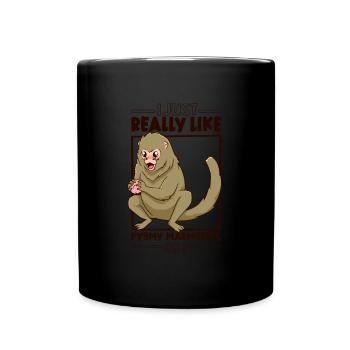 J’adore les ouistitis pygmées - ouistitis pygmées - Mug uni - noir - Devant