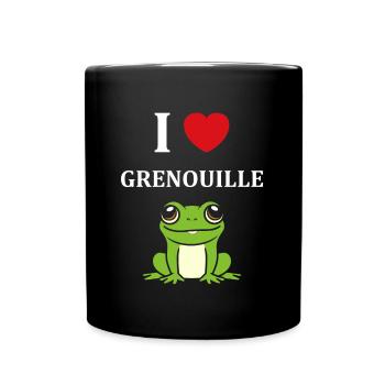Petite grenouille - Mug uni - noir - Devant