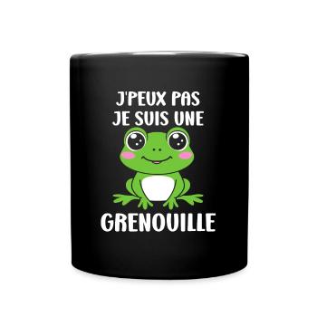 Petite grenouille - Mug uni - noir - Devant