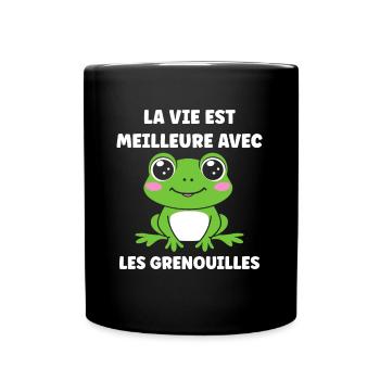 Petite grenouille - Mug uni - noir - Devant