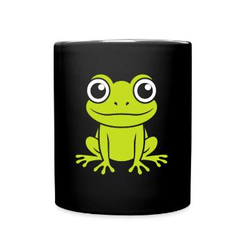 Kleiner Frosch - Tasse einfarbig - Schwarz - Vorne