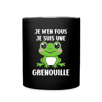 Petite grenouille - Mug uni - noir - Devant