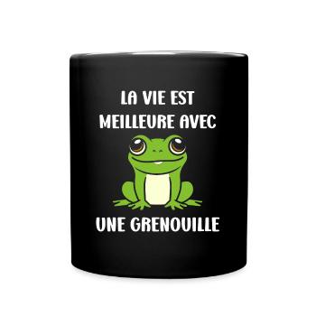 Petite grenouille - Mug uni - noir - Devant