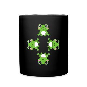 Kleiner Frosch - Tasse einfarbig - Schwarz - Vorne