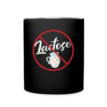 No Lactose Allergy Awareness Warning Allergic - Tasse einfarbig - Schwarz - Vorne