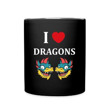 Bébé dragon - Mug uni - noir - Devant