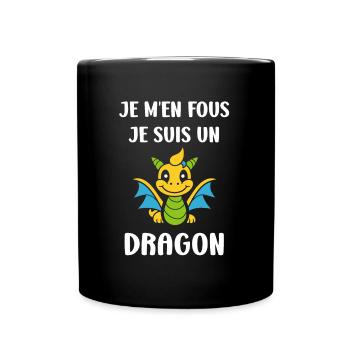 Bébé dragon - Mug uni - noir - Devant