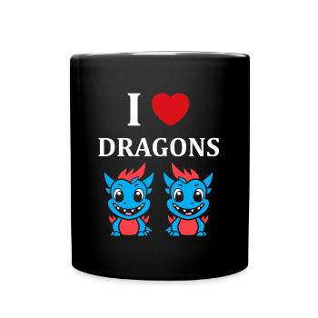 Bébé dragon - Mug uni - noir - Devant