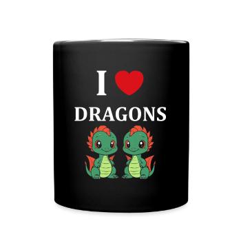 Bébé dragon - Mug uni - noir - Devant