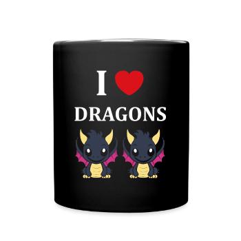 Bébé dragon - Mug uni - noir - Devant