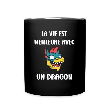 Bébé dragon - Mug uni - noir - Devant