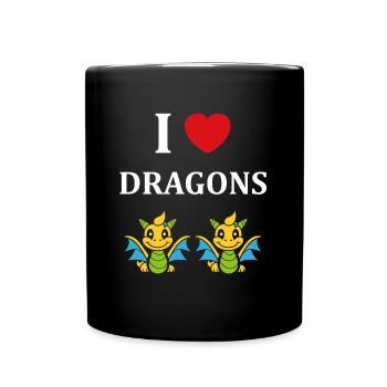 Bébé dragon - Mug uni - noir - Devant