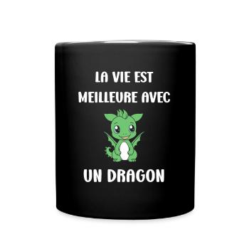 Bébé dragon - Mug uni - noir - Devant