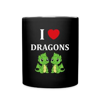 Bébé dragon - Mug uni - noir - Devant