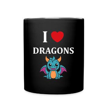 Bébé dragon - Mug uni - noir - Devant