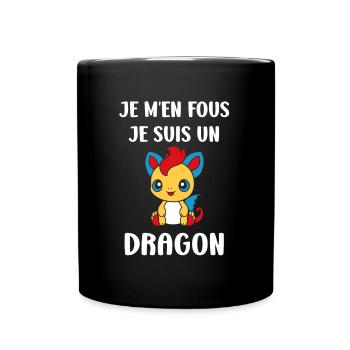 Bébé dragon - Mug uni - noir - Devant