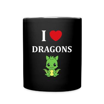Bébé dragon - Mug uni - noir - Devant