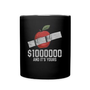 Duct Tape Apples Fruit Lover Funny Quote - Full Colour Mug - black - Front