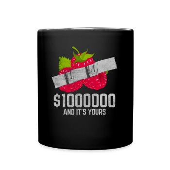 Duct Tape Raspberry Fruit Lover Funny Quote - Tasse einfarbig - Schwarz - Vorne