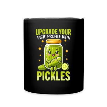 pickles- Gurken Geschenke, Gurken Tshirt - Tasse einfarbig - Schwarz - Vorne