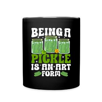 Being a pickle is an art form- Gurken Tshirt - Tasse einfarbig - Schwarz - Vorne