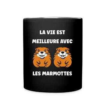 HUMOUR Bébé Marmotte - Mug uni - noir - Devant