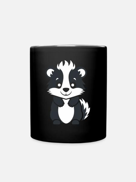 Stinktier - Tasse einfarbig - Schwarz