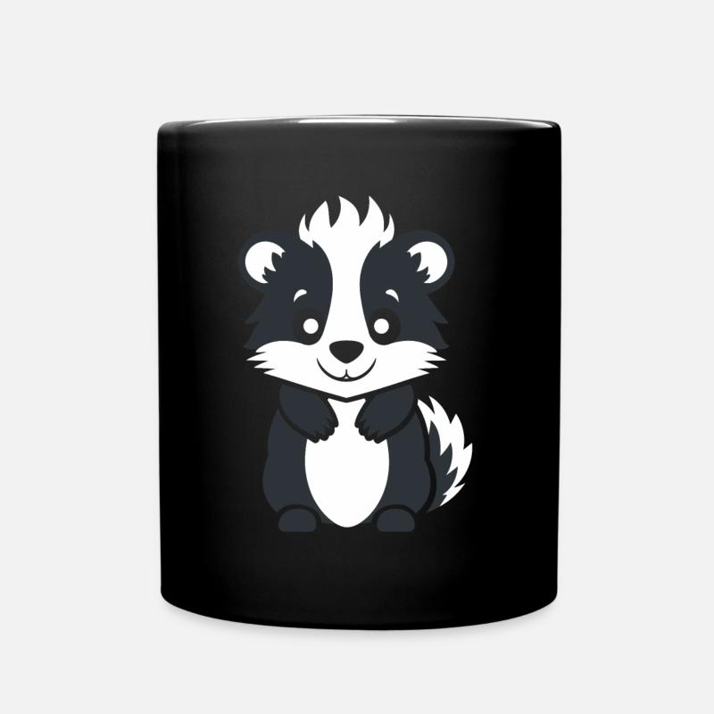Stinktier - Tasse einfarbig - Schwarz