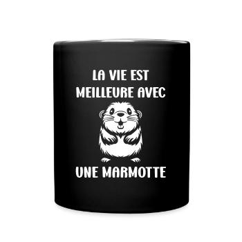 HUMOUR Bébé Marmotte - Mug uni - noir - Devant