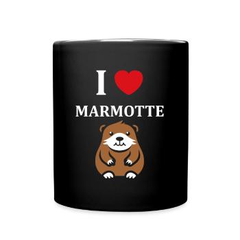HUMOUR Bébé Marmotte - Mug uni - noir - Devant