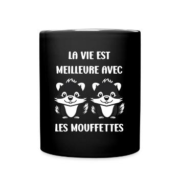 Humour Mouffette - Mug uni - noir - Devant