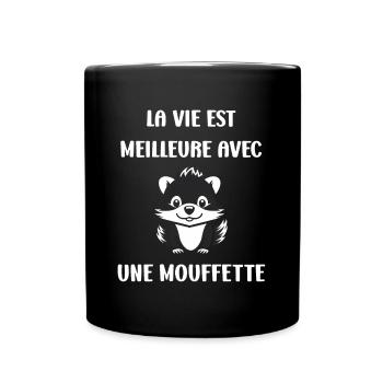 Humour Mouffette - Mug uni - noir - Devant