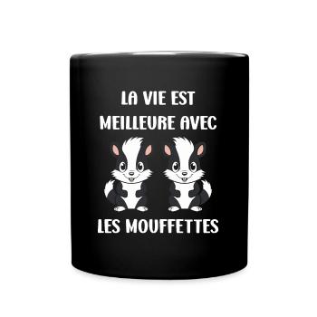 Humour Mouffette - Mug uni - noir - Devant