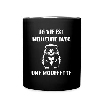 Humour Mouffette - Mug uni - noir - Devant