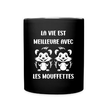 Humour Mouffette - Mug uni - noir - Devant