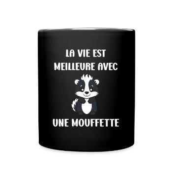 Humour Mouffette - Mug uni - noir - Devant