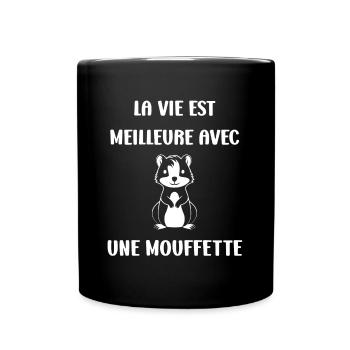 Humour Mouffette - Mug uni - noir - Devant