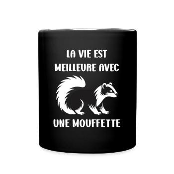 Humour Mouffette - Mug uni - noir - Devant
