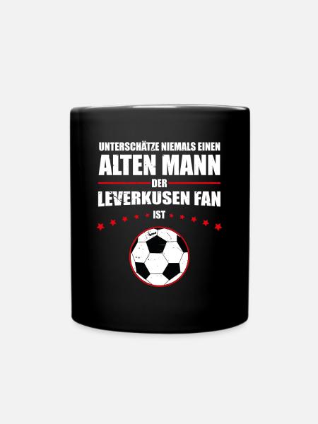 Alter Mann - Leverkusen Fan | Retro Vintage Design - Tasse einfarbig - Schwarz
