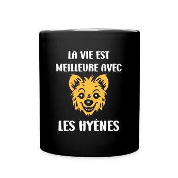 hyène - Mug uni - noir - Devant