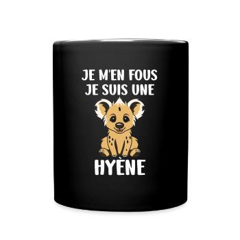 hyène - Mug uni - noir - Devant