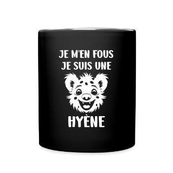 hyène - Mug uni - noir - Devant